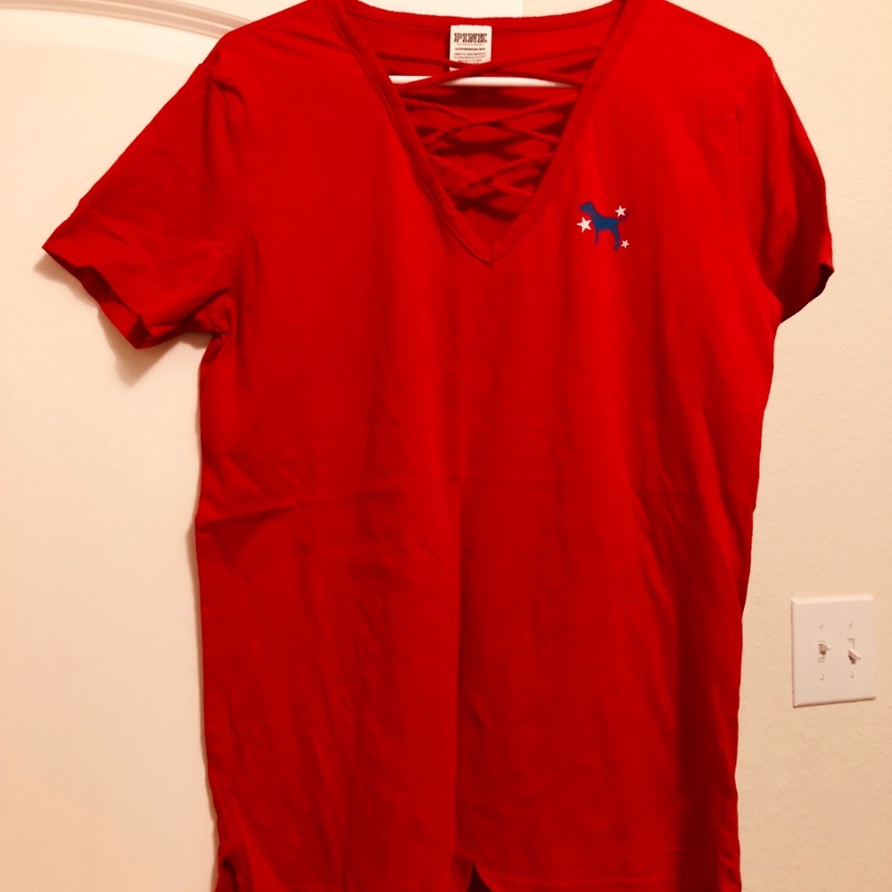 Pink brand shirt